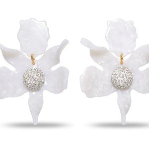 Like sadoughi style crystal lily earrings